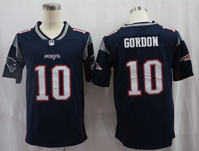 Men's New England Patriots Josh Gordon #10 Navy Jersey